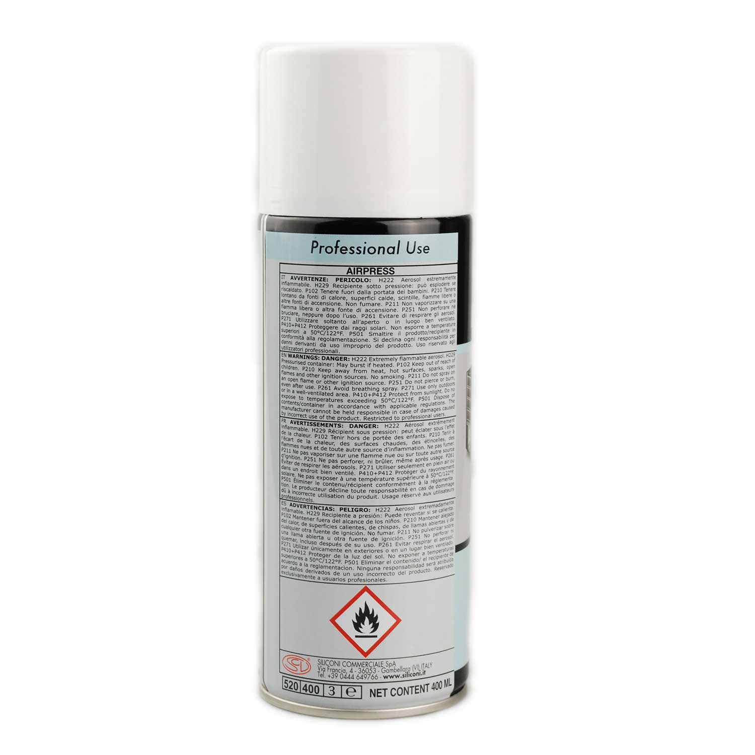 Inox spray SC Inox Sil 11210/04 a base di alluminio ed acciaio