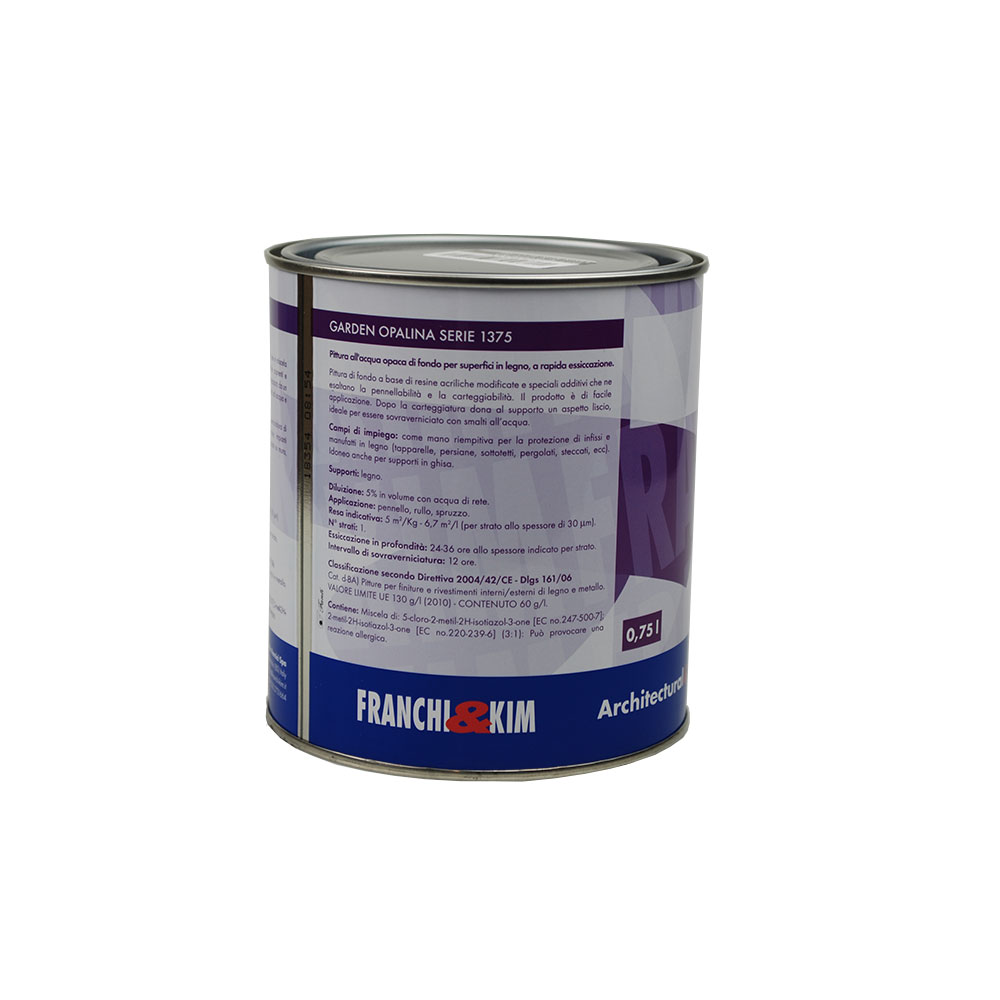 Pittura di Fondo per Legno Ferro Muro Muratura all acqua Bianca 750 ml  Carson