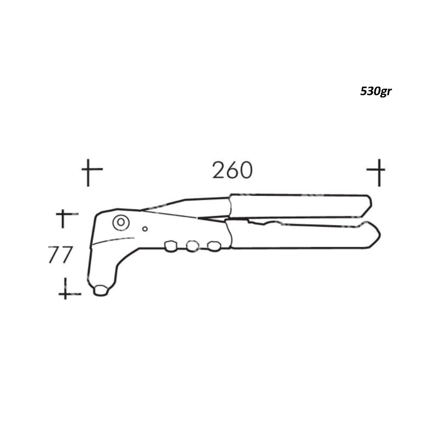 Rivettatrice manuale RIVIT Riv4 per rivetti a strappo alluminio/acciaio da  2.4 a 4.8mm